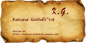 Katona Gothárd névjegykártya
